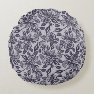Coussins Ronds Oreiller décoratif rond bleu baron