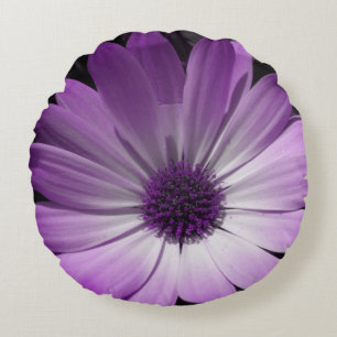 Coussins Ronds Oreiller Fleur Marguerite Violette