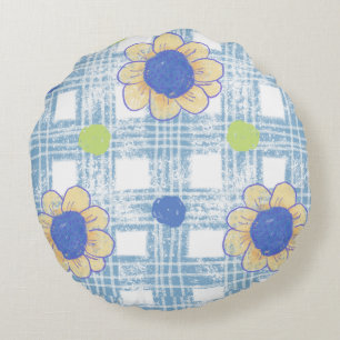 Coussins Ronds Oreiller fleuri