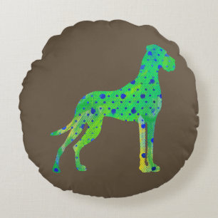 Coussins Ronds Oreiller Grand Danois Moderne Rond