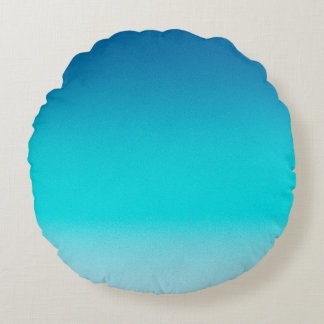 Coussins Ronds Oreiller jeté à dégradé de bleu à sarcelle Minimal