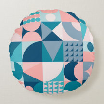 Oreiller jeté à motif abstrait du milieu du siècle