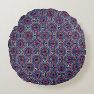 Coussins Ronds Oreiller jeté Cercles Psychedéliques