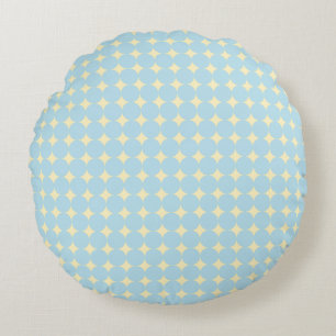 Coussins Ronds Oreiller jeté de nursery géométrique à point bleu 