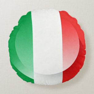 Coussins Ronds Oreiller jeté drapeau italien 