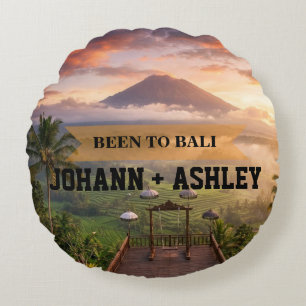 Coussins Ronds Oreiller jeté souvenir de voyage à Bali Indonésie
