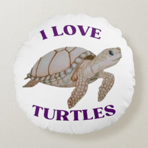 Coussins Ronds Oreiller jeté Tortue Ronde