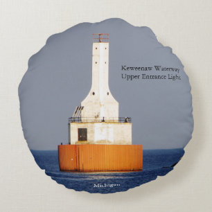 Coussins Ronds oreiller Keweenaw Waterway Upper Entrane Light