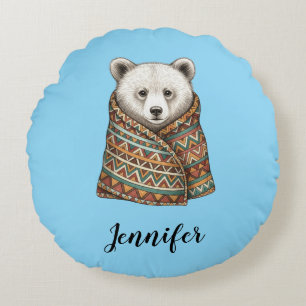 Coussins Ronds Oreiller personnalisé ours douillet