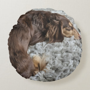 Coussins Ronds Oreiller personnalisé pour amateur de chiens - Uti