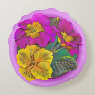 Coussins Ronds oreiller Primrose jaune jaune vert