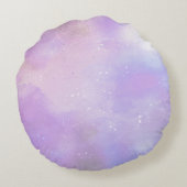 Coussins Ronds Oreiller rond à motif arc-en-ciel et licornes (Dos)