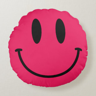 Coussins Ronds Oreiller rond à talon rose chaud