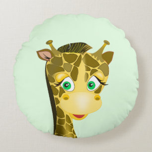 Coussins Ronds Oreiller rond bébé girafe - Vos couleurs