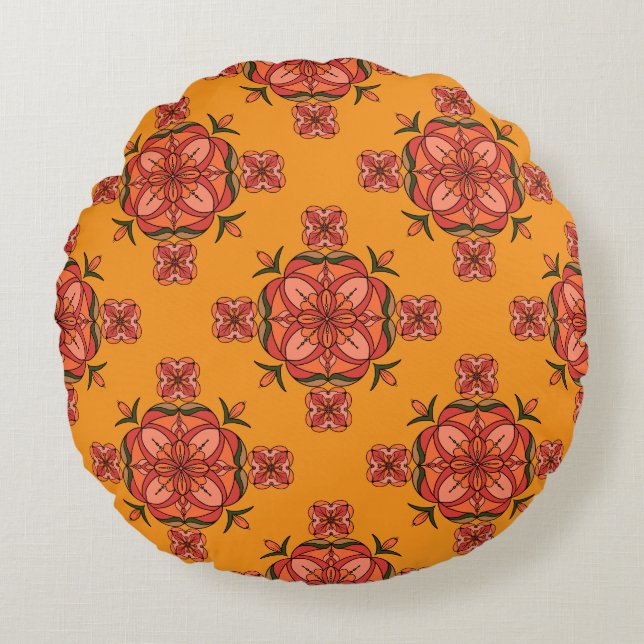 Coussins Ronds Oreiller rond Botanic Bloom (Devant)