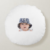 Coussins Ronds Oreiller rond brossé en polyester sur mesure (16 p (Devant)