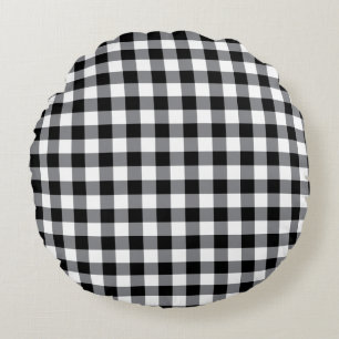 Coussins Ronds Oreiller rond - Carreaux de campagne