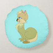 Coussins Ronds Oreiller Rond Chat Mignon (Dos)