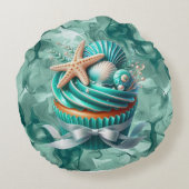 Coussins Ronds Oreiller rond Cupcake Tropical Mint Seashell (Dos)