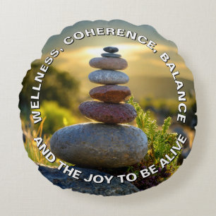 Coussins Ronds Oreiller rond d'affirmation