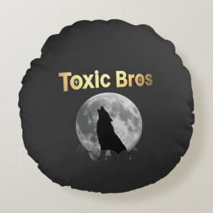 Coussins Ronds Oreiller rond de luxe Lune, signature Toxic Bros