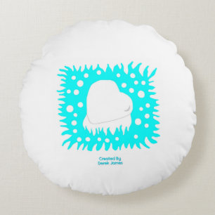 Coussins Ronds Oreiller rond de neige du coeur d'hiver