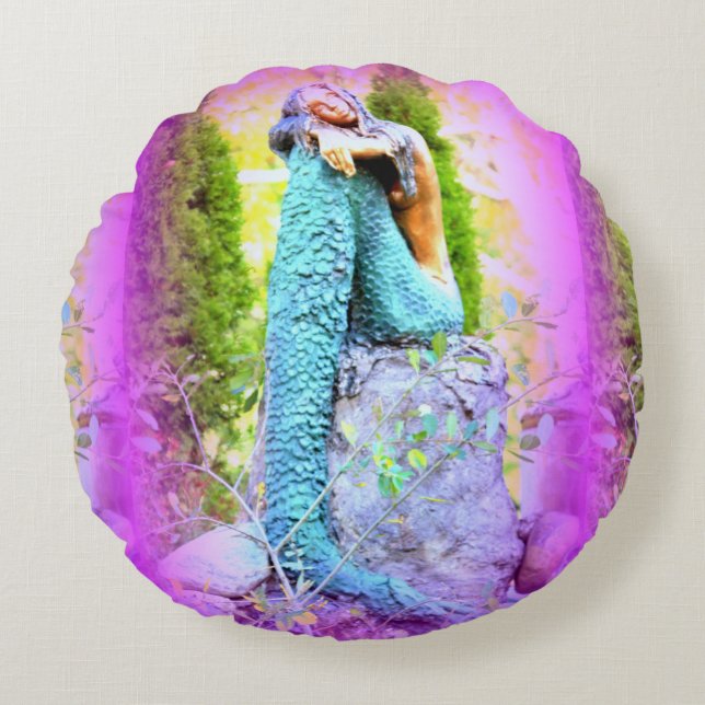 Coussins Ronds oreiller rond de sirène nappant (Devant)