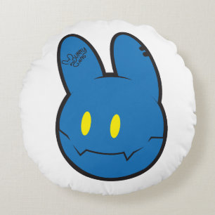 Coussins Ronds Oreiller rond dessin animé Gang Cool Blue Bunny