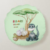 Coussins Ronds Oreiller rond dinosaure mignon (Dos)