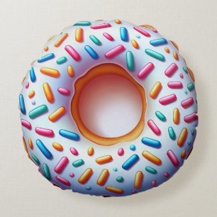 Coussins Ronds Oreiller Rond Donut Saupoudré – Amusant et Réalist