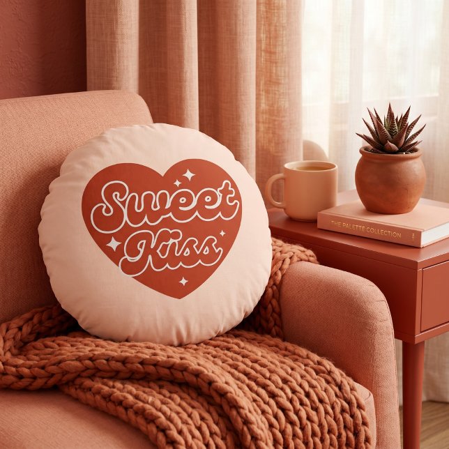 Coussins Ronds Oreiller Rond Doux Baiser (Créateur téléchargé)