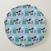 Coussins Ronds Oreiller rond éléments de vacances d'été mignon (Dos)