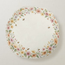 Oreiller rond en miel de fleurs sauvages – Cozy Co