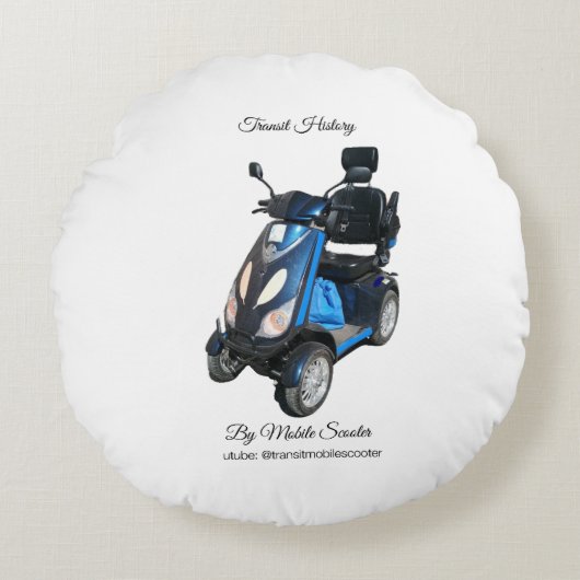 Coussins Ronds Oreiller Rond en Polyester Brossé (Devant)