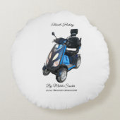 Coussins Ronds Oreiller Rond en Polyester Brossé (Dos)