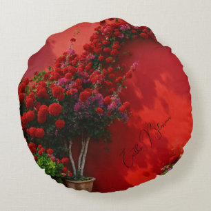 Coussins Ronds Oreiller rond Fleur de la Terre