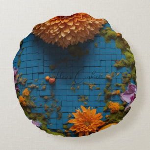 Coussins Ronds Oreiller Rond Flora's Embrace