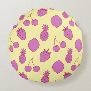 Coussins Ronds Oreiller rond funky fruit pop