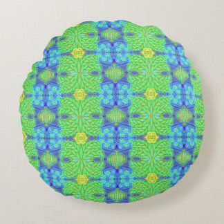 Coussins Ronds Oreiller rond jeté de citron vert et myrtille