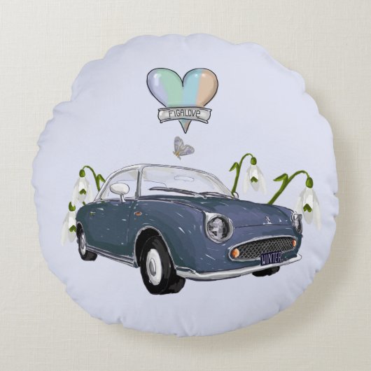 Coussins Ronds Oreiller rond Lapis Grey Figaro (Devant)