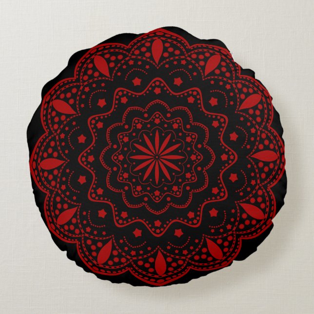 Coussins Ronds Oreiller rond mandala (Dos)