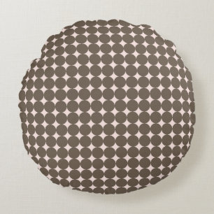 Coussins Ronds Oreiller rond moderne à pois en bois avec rose et