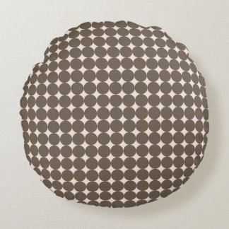 Coussins Ronds Oreiller rond moderne à pois en bois avec rose et
