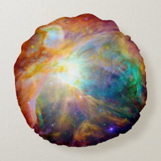 Coussins Ronds Oreiller rond nébuleuse d'Orion colorée de la gala