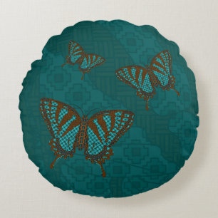 Coussins Ronds Oreiller rond Papillon indigène