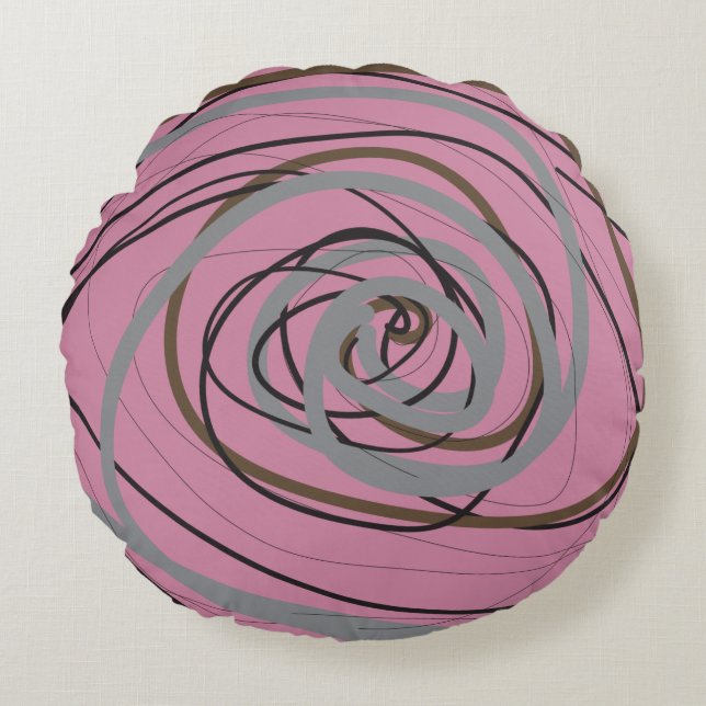 Coussins Ronds Oreiller rond SPIRAL ROSE (Devant)