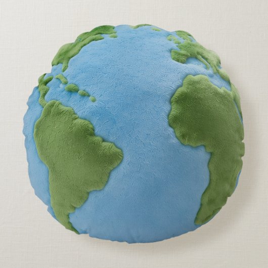 Coussins Ronds Oreiller rond Terre. (Devant)
