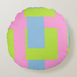 Coussins Ronds Oreiller rond tricolore