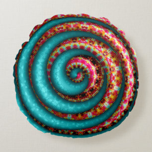 Coussins Ronds Oreiller ronde d'art fou