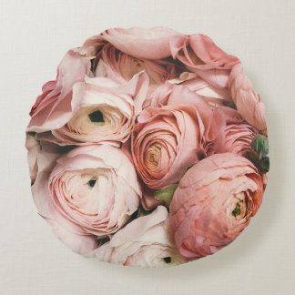 Coussins Ronds Oreiller rose Floral